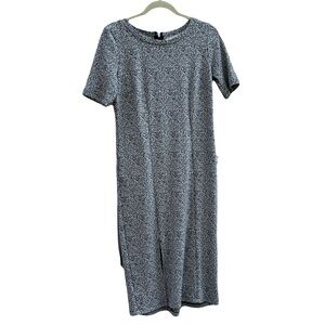 LOFT leopard print short sleeve mid length dress. Size 4 EUC
